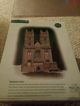 Rare Dept 56 Dickens Village Westminster Abbey 58517 Lighted Church Retired 2005