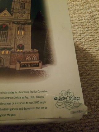 Rare Dept 56 Dickens Village Westminster Abbey 58517 Lighted Church Retired 2005 2