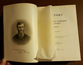 History Of Allen And Woodson Counties,  Kansas Rare 1901 1st Edition Engravings