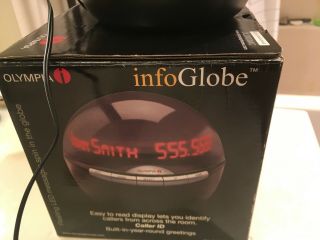 Olympia Info Globe OL3000MC Caller ID Clock Floating Messages Multi Color - RARE 3