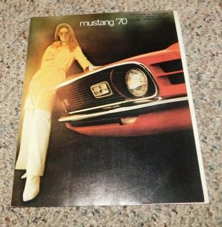 Rare The 1970 Ford Mustang Automobile Advertising Sales Brochure