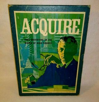 Vintage 1968 Acquire Board Game High Adventure In World Of High Finance Rare