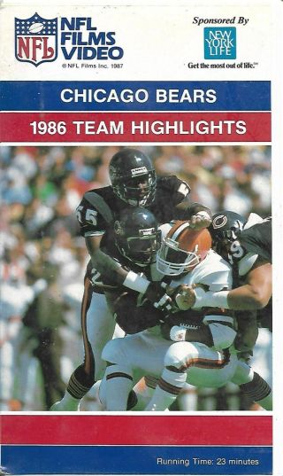 Chicago Bears 1986 Nfl Team Video Vhs Football Season Highlights Rare