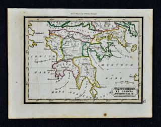 1832 Murphy Map - Peloponnesus Et Graecia - Ancient Greece Athens Sparta Corinth