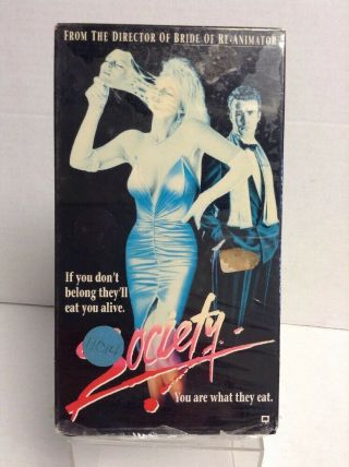Society 1989 Vhs Republic Pictures Rare Cult Horror Brian Yuzna
