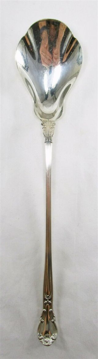 Gorham Chantilly Sterling Silver Lettuce Spoon 9 3/8 Inches Pat.  1895 Nomonogram