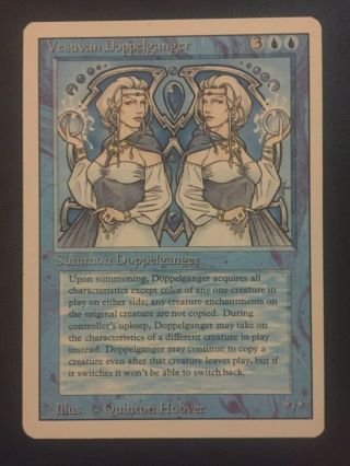 Mtg Magic Vesuvan Doppelganger Revised Edition Blue Shapeshifter Rare English
