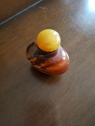 Old Chinese Agate Snuff Bottle.  Unusual And Natural Colors