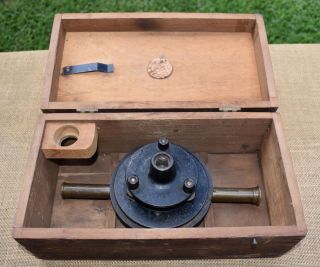 Antique Bostrom - Brady Surveying Level Model 2 Serial 63 W/ Wooden Box