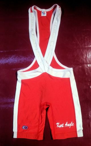 Rare Kurt Angle Cliff Keen Low Cut Freestyle Greco Wrestling Singlet Men S