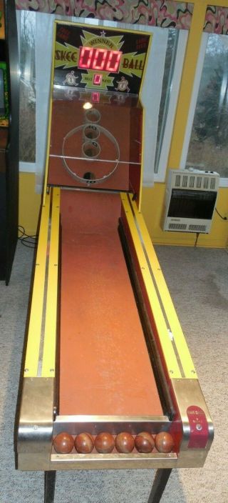 Vintage Arcade Skee Ball Machine Rare 8 Ft.  Model Game