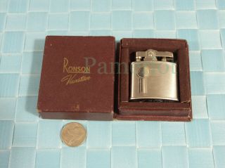 Antique Ronson Vanstan Cigarette Lighter 1948 Art Deco Style,  Box