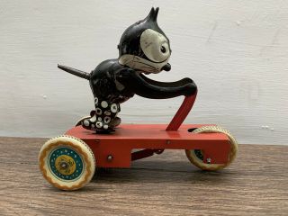 Tin Toys No Germany,  Italy Ingap 30s Scooter Felix The Cat Rare,  See Video