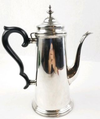 Webster Wilcox International Silver Co.  Silver Plated 11 1/2 " Tall Coffee Pot