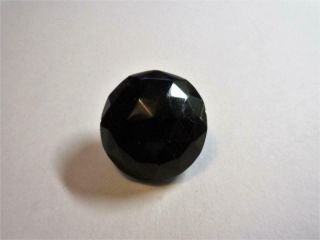 Antique Victorian Faceted Whitby Jet Brooch,  Pin