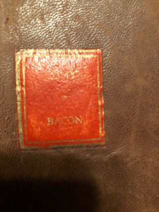 ESSAYS AND ANCIENT FABLES OF FRANCIS BACON,  1932.  WALTER J.  BLACK Rare Leather 2