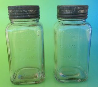 2 SCA Antique Borden ' s Malted Milk Jars with EmbossedTin Lids 3