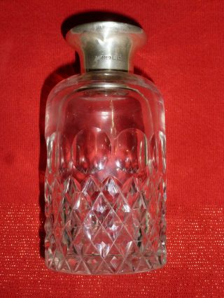 A Sterling Silver Lidded Glass Jar,  Bottle,  Birmingham,  1904