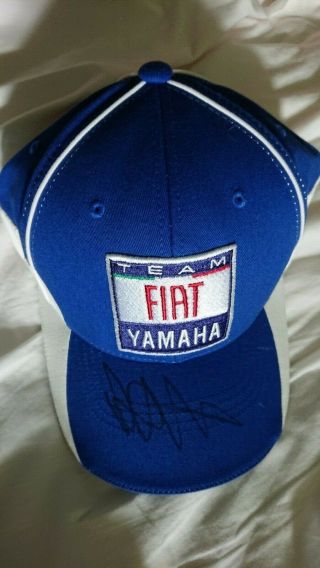 Valentino Rossi Hand Signed Extremely Rare Fiat Yamaha Team Cap