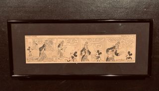 Rare Framed 1930s Mickey Mouse Comic Strip