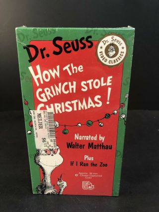 Dr.  Seuss How The Grinch Stole Christmas Vhs 1992 Rare