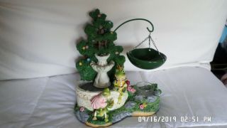 Very Rare Yankee Candle Frog Prince Water Fountain Forest Tart Burner