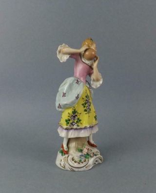 Antique German Porcelain figurine of a Young Lady with a Ball by Sitzendorf 2
