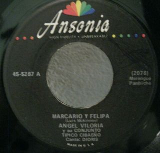 Angel Viloria Y Su Conjunto Cibaeno - Rare Latin/merengue Music 45 Rpm