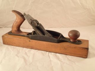 Antique Stanley Bailey No.  27 1/2 Transitional Wood Bottom Jack Plane Sweetheart