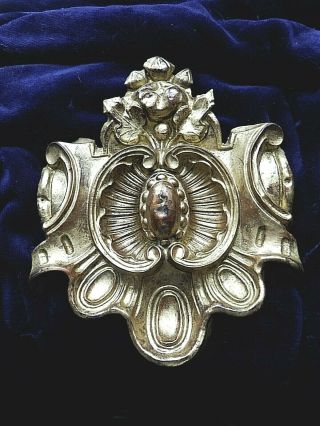 Large Antique French Ormolu Brass Decorative Mount.  19th.  Century