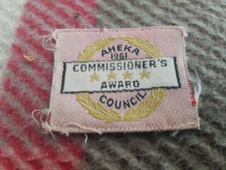 RARE AHEKA 1961 COUNCIL COMMISSIONER ' S AWARD JERSEY BOY SCOUTS B.  S.  A.  PATCH 3
