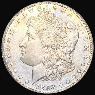 1893 - Cc Morgan Silver Dollar Nearly Uncirculated Rare Carson City $1 Collectible