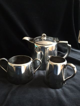 Vintage Silver Plated Elkington & Co 3 Part Tea Set Tea Pot Milk Jug Sugar Bowl