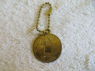 1982 Rare Vintage Zippo Lighter Brass Coin & Chain 50 Yrs & Glowing Stronger