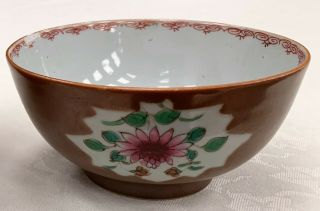 A Fine 18th Century Porcelain Chinese Export Cafe Au Late Bowl.