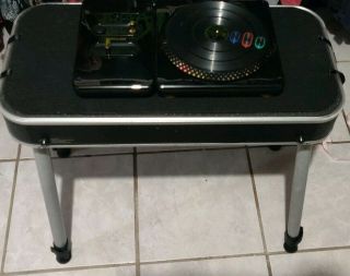 RARE Xbox 360 DJ Hero Renegade Edition Complete Game Turntable and case 2