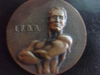 Vintage Rare Joe Weider Award Medal Bodybuilding Weightlifting Bodybuilder
