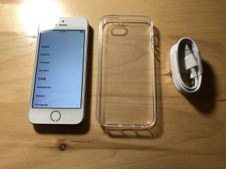 Apple Iphone 5s - 16gb - Silver (gsm) A1533 Rare Ios 7.  0.  4 With Issue