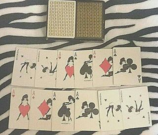 Vintage Collectible Playboy Bunny Playing Cards,  2 Complete Decks W/artwork