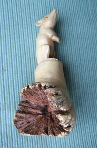 Vintage Burr Wood Carving Of A Mouse Hand Carved Like Mouseman