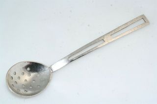 Arts & Crafts Hammered Sterling Silver Strainer Spoon