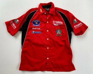 2006 Yamaha Motogp Team Racing Camel Short Sleeve Shirt Size L Rare And Vintage