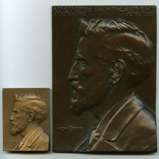 Rare 1934 Augustus Saint - Gaudens Bronze Bas - Relief Plaque Medal,  John Flanagan