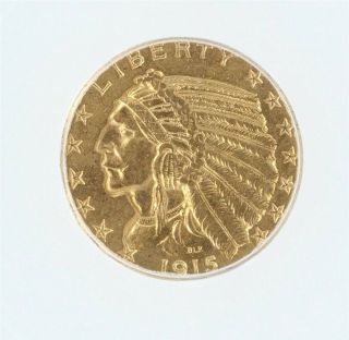 1915 - S Indian Head Gold $5 Icg Ms61 Lists For $3750 Very Rare
