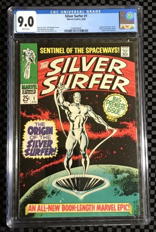 Silver Surfer 1 Cgc 9.  0 ❄️ White Pages ❄️1968 Rare In