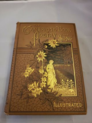 The Cambridge Book Of Poetry And Song Antique 1882 Book By Charlotte Bates Hb