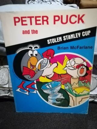 Rare Peter Puck And The Stolen Stanley Cup Brian Mcfarlane Book White Pages Exc,