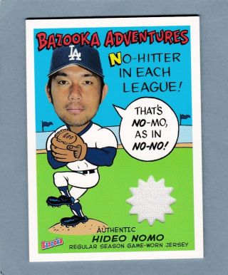 2004 Topps Bazooka Hideo Nomo Jersey Card Los Angeles Dodgers Rare