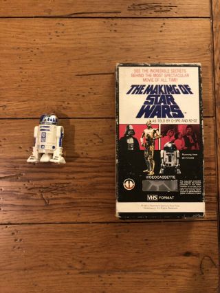 The Making Of Star Wars 1977 Magnetic Video Vhs Tape Rare W/ Bonus R2d2 1995 Toy