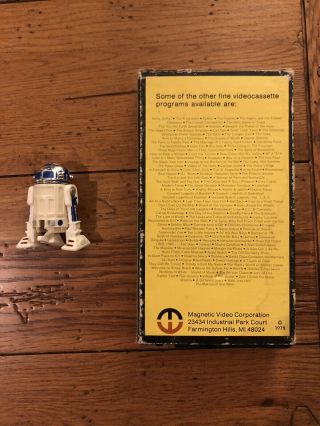 THE MAKING OF STAR WARS 1977 MAGNETIC VIDEO VHS TAPE RARE W/ Bonus R2D2 1995 Toy 2